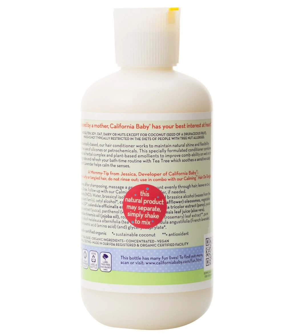 California Baby Tea Tree & Lavender Hair Conditoner, 8.5 Oz 4 California Baby Tea Tree & Lavender Hair Conditoner, 8.5 Oz - Image 2
