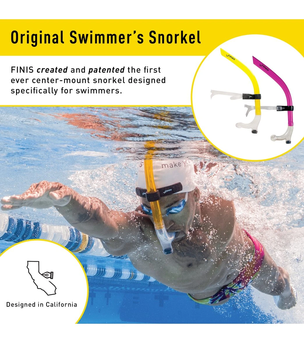 FINIS Original Swimmer's Swim Snorkel Pink 4 FINIS Original Swimmer's Swim Snorkel Pink - Image 2