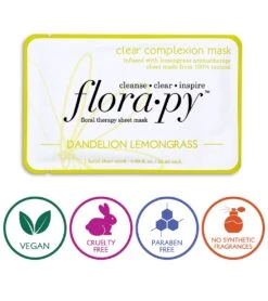 Florapy Clear Complexion Aromatherapy Sheet Mask, Dandelion Lemongrass 10 Florapy Clear Complexion Aromatherapy Sheet Mask, Dandelion Lemongrass -Swimming Equipment Shop 6611788464296 4