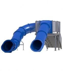Spectrum Double Flume Right Hand Stairs Pool Slide