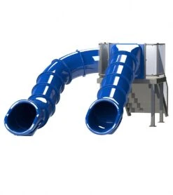Spectrum Double Flume Left Hand Stairs Pool Slide