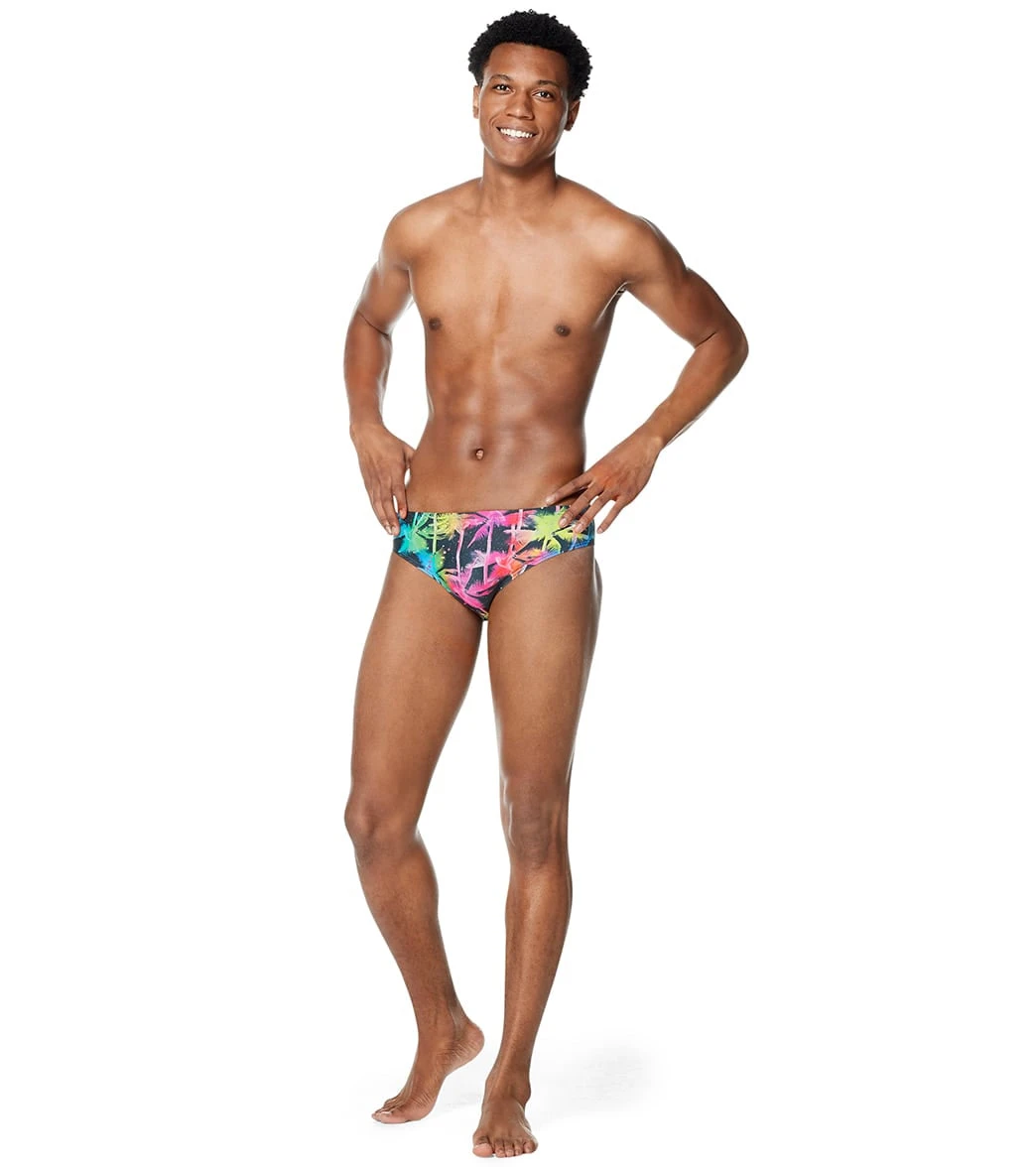 Speedo Vibe Men's Printed One Brief Swimsuit Party Palm 5 Speedo Vibe Men's Printed One Brief Swimsuit Party Palm - Image 3