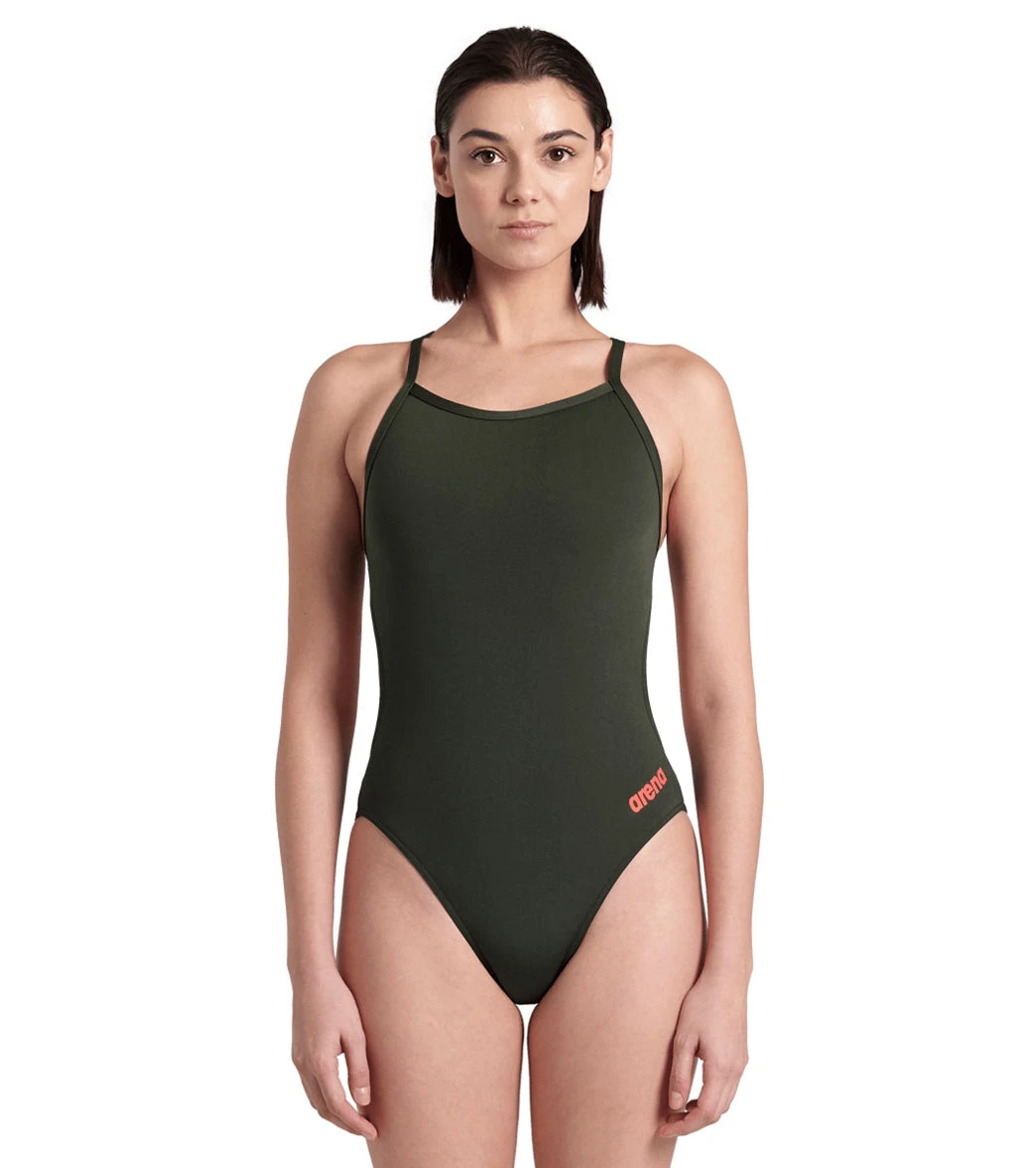 Arena Women's Solid Challenge Back One Piece Swimsuit Dark Sage 9 Arena Women's Solid Challenge Back One Piece Swimsuit Dark Sage - Image 7