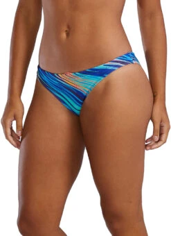 TYR Women's Riptidal Durafast Elite Mini Bikini Bottom -Swimming Equipment Shop 8580969037992 tealorange 4a