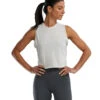 TYR Women's Lightweight Ultrasoft Crop Tank Top 2 TYR Women's Lightweight Ultrasoft Crop Tank Top -Swimming Equipment Shop 8609640022184 ashheather 1a