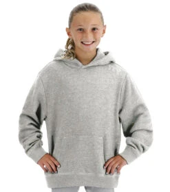 TYR Youth Ultrasoft Midweight Fleece Hoodie -Swimming Equipment Shop 8609640448168 ashheather 1a