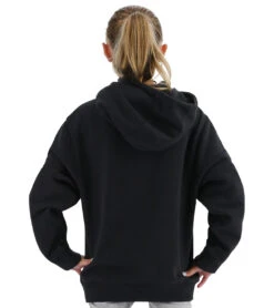 TYR Youth Ultrasoft Midweight Fleece Hoodie -Swimming Equipment Shop 8609640448168 black 2a