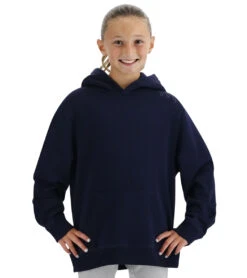 TYR Youth Ultrasoft Midweight Fleece Hoodie -Swimming Equipment Shop 8609640448168 navy