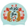 Sporti Limited Edition Wild For You Silicone Swim Cap -Swimming Equipment Shop 8633169379496 lightblue 1a