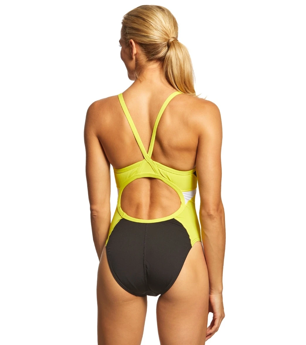 Speedo Women's Spark Splice Flyback One Piece Swimsuit 5 Speedo Women's Spark Splice Flyback One Piece Swimsuit - Image 3