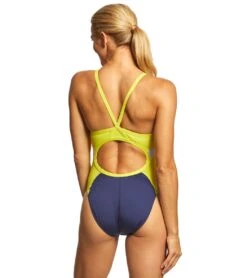 Speedo Women's Spark Splice Flyback One Piece Swimsuit 36 Speedo Women's Spark Splice Flyback One Piece Swimsuit -Swimming Equipment Shop 8635086405800 navygold 3a