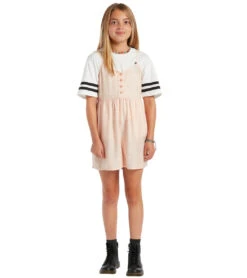 Volcom Girls' Static Bloom Romper (Little Kid, Big Kid) -Swimming Equipment Shop 8637038723240 hazeypink 1a