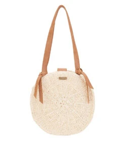 Sun N Sand Round Straw Shoulder Tote -Swimming Equipment Shop 8637041442984 ivory