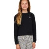 Volcom Girls' Thermality Long Sleeve Tee (Big Kid) -Swimming Equipment Shop 8637283860648 black 1a