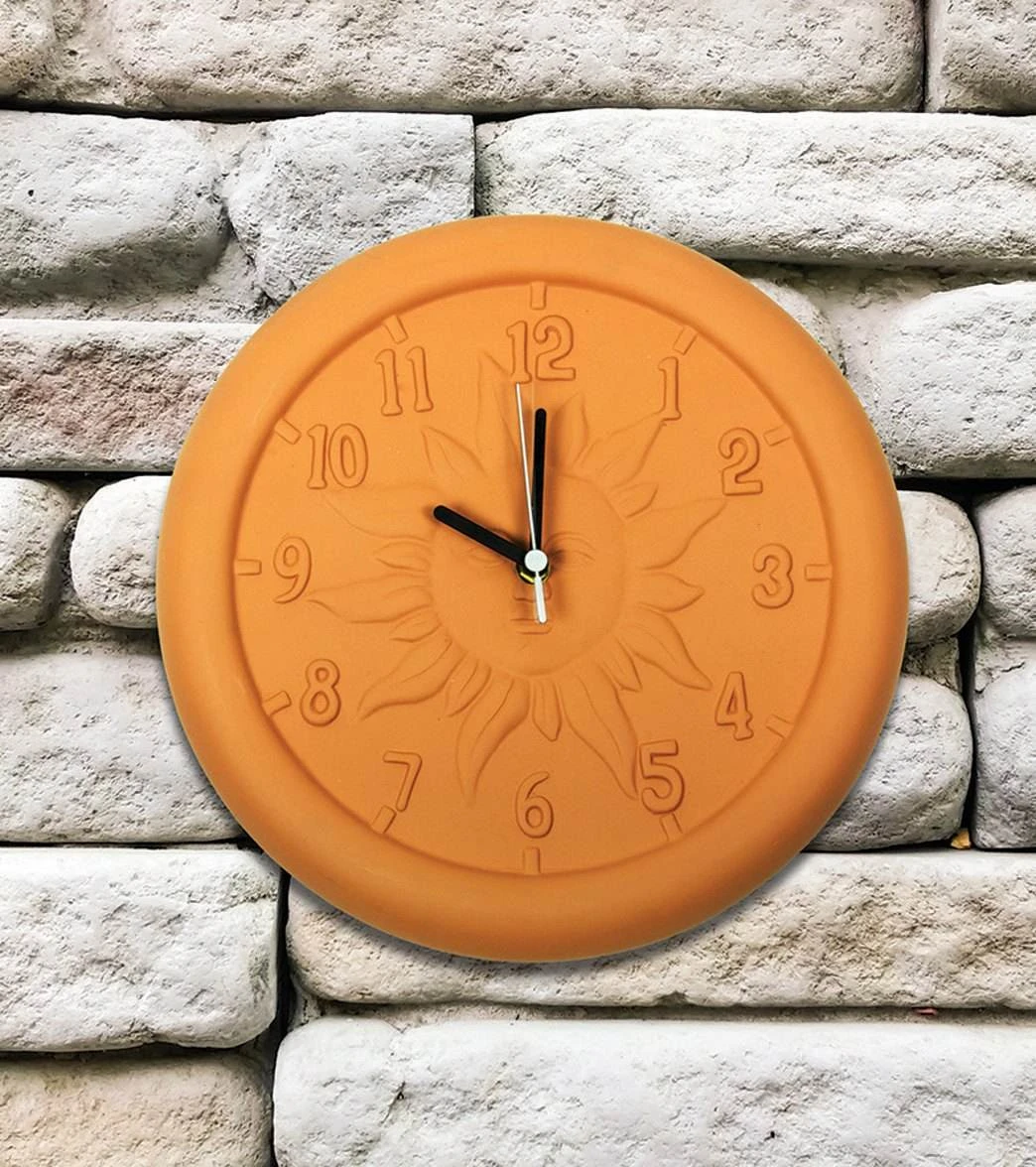 Poolmaster 12" Terra Cotta Clock 4 Poolmaster 12" Terra Cotta Clock - Image 2