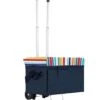 Picnic Time Ottoman Cooler With Trolley -Swimming Equipment Shop 8637571236008 navystripe 1a