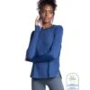 Bloq UV Women's Relaxed Scallop Long Sleeve UPF 50 Sun Shirt -Swimming Equipment Shop 8637912907944 navy