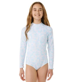 Rip Curl Girls' Hibiscus Long Sleeve One Piece Swimsuit (Big Kid) 17 Rip Curl Girls' Hibiscus Long Sleeve One Piece Swimsuit (Big Kid) -Swimming Equipment Shop 8637973037224 2t