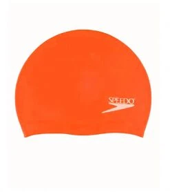 Speedo Silicone Swim Cap -Swimming Equipment Shop 8638331977896 orange 1a