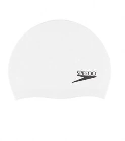 Speedo Silicone Swim Cap -Swimming Equipment Shop 8638331977896 white