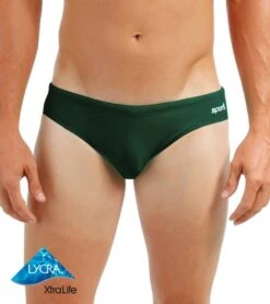 Sporti Solid Swim Euro Brief Swimsuit -Swimming Equipment Shop 8638383849640 darkgreen 1a