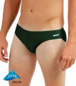 Sporti Solid Swim Euro Brief Swimsuit -Swimming Equipment Shop 8638383849640 darkgreen 2a