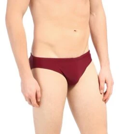 Sporti Solid Swim Euro Brief Swimsuit -Swimming Equipment Shop 8638383849640 maroon 2a