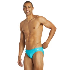 Sporti Solid Swim Euro Brief Swimsuit -Swimming Equipment Shop 8638383849640 turquoise