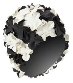 Sporti Flower Swim Cap -Swimming Equipment Shop 8638401904808 blackwhite 2a