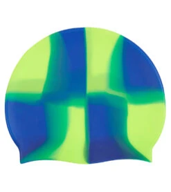 Sporti Multi Color Silicone Swim Cap -Swimming Equipment Shop 8638423990440 navyneonyellow 2a