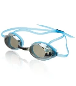 Sporti Antifog S2 Mirrored Goggle -Swimming Equipment Shop 8638441554088 silvermirrorsmokelensblueframe 1a