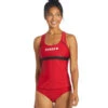 Sporti Guard Racerback Solid Tankini Top 2 Sporti Guard Racerback Solid Tankini Top -Swimming Equipment Shop 8638480187560 redblackred 1a