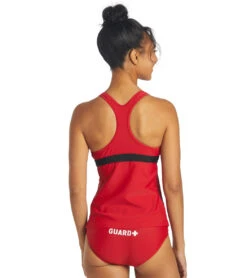 Sporti Guard Racerback Solid Tankini Top -Swimming Equipment Shop 8638480187560 redblackred 3a