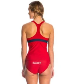 Sporti Guard Racerback Solid Tankini Top -Swimming Equipment Shop 8638480187560 rednavyred 3a