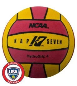 KAP7 Size 4 HydroGrip Water Polo Ball (NCAA, CWPA) -Swimming Equipment Shop 8638480285864 yellowred 1a