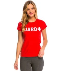 Sporti Guard Women's S/S Fitted Tee -Swimming Equipment Shop 8638492377256 red 1a