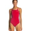 TYR Durafast Solid Diamondfit One Piece Swimsuit -Swimming Equipment Shop 8638515445928 red 1a