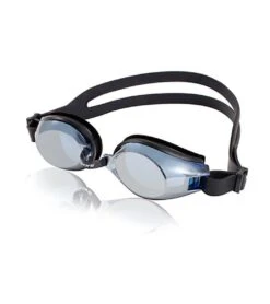 Sporti Antifog Plus Mirrored Goggle -Swimming Equipment Shop 8638543659176 silvermirrorbluelensblackframe 1a