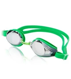 Sporti Antifog Plus Mirrored Goggle -Swimming Equipment Shop 8638543659176 silvermirrorsmokelenskellygreenframe