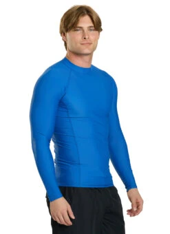 Sporti Men's L/S UPF 50+ Sport Fit Rash Guard -Swimming Equipment Shop 8638631477416 royalblue 2a