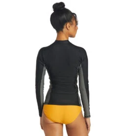 Sporti Women's L/S UPF 50+ Sport Fit Rash Guard 30 Sporti Women's L/S UPF 50+ Sport Fit Rash Guard -Swimming Equipment Shop 8638631674024 blackgrey 3a