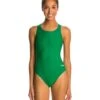 Dolfin Xtra Life Lycra Solid HP Back One Piece Swimsuit -Swimming Equipment Shop 8638647664808 kellygreen 1a