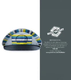 Picnic Time Manta Popup Sun/Wind Shelter Beach Tent -Swimming Equipment Shop 8638665949352 beachstripes 10a