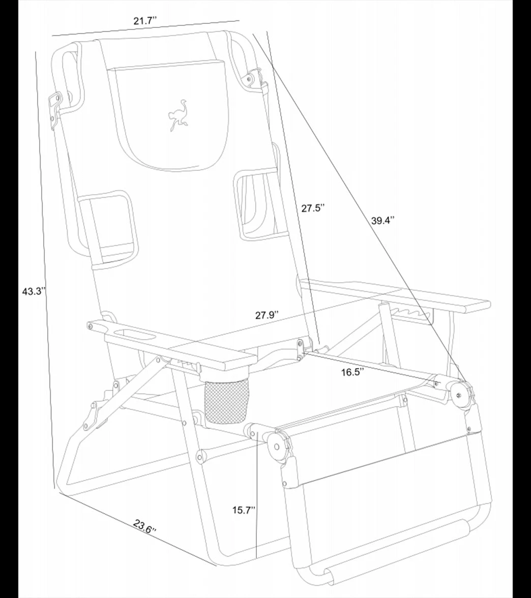 Ostrich Face Down 3N1 Beach Chair 8 Ostrich Face Down 3N1 Beach Chair - Image 6