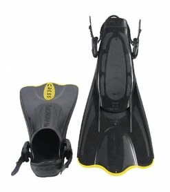 Cressi Short Adjustable Travel Fin -Swimming Equipment Shop 8638698553512 blackyellow 4a