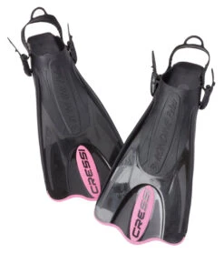 Cressi Short Adjustable Travel Fin -Swimming Equipment Shop 8638698553512 pink