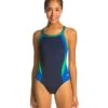 Dolfin Women's Chloroban Color Block DBX Back One Piece Swimsuit 1 Dolfin Women's Chloroban Color Block DBX Back One Piece Swimsuit -Swimming Equipment Shop 8638827364520 navybluegreen 1a