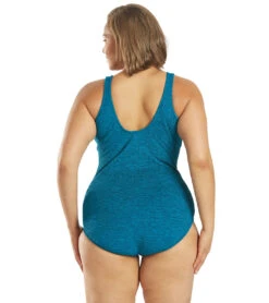 Krinkle By Penbrooke Plus Size Chlorine Resistant Mock Surplice One Piece Swimsuit 24 Krinkle By Penbrooke Plus Size Chlorine Resistant Mock Surplice One Piece Swimsuit -Swimming Equipment Shop 8638986059944 darktealbue 3a