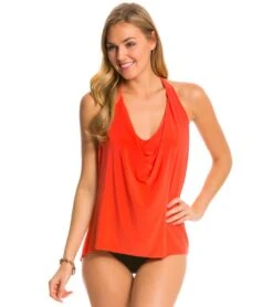 Magicsuit By Miraclesuit Women's Solid Sophie Halter Tankini Top 31 Magicsuit By Miraclesuit Women's Solid Sophie Halter Tankini Top -Swimming Equipment Shop 8639106547880 guava