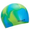 Sporti Long Hair Multi Silicone Swim Cap -Swimming Equipment Shop 8639191187624 bluegreenmulti 1a